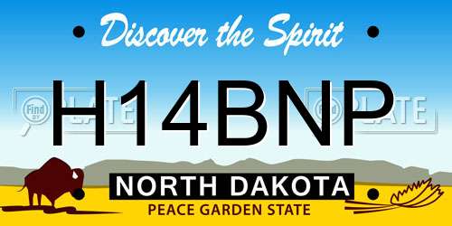 H14BNP North Dakota License Plate