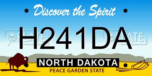 H241DA North Dakota License Plate