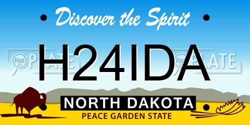 H24IDA North Dakota License Plate