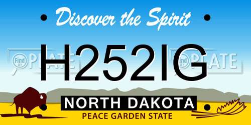 H252IG North Dakota License Plate