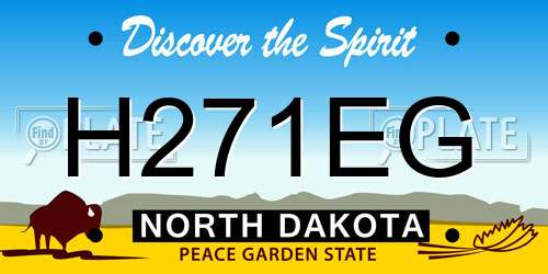 H271EG North Dakota License Plate
