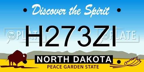 H273ZI North Dakota License Plate
