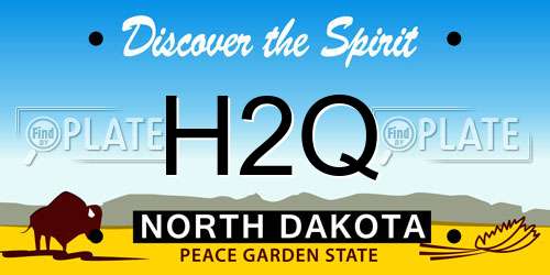 H2Q North Dakota License Plate