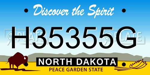 H35355G North Dakota License Plate