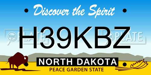H39KBZ North Dakota License Plate
