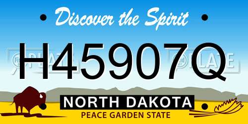 H45907Q North Dakota License Plate