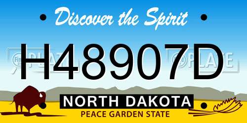 H48907D North Dakota License Plate