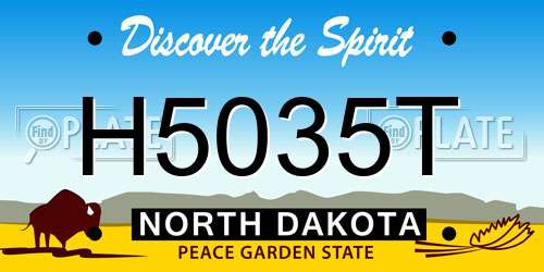 H5035T North Dakota License Plate