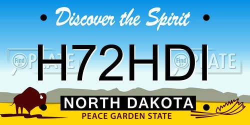 H72HDI North Dakota License Plate