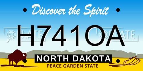 H741OA North Dakota License Plate