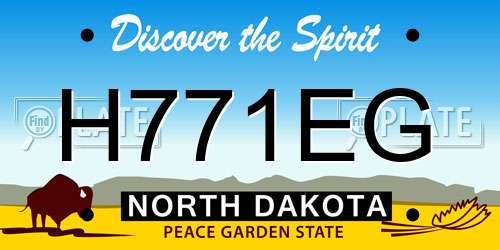 H771EG North Dakota License Plate