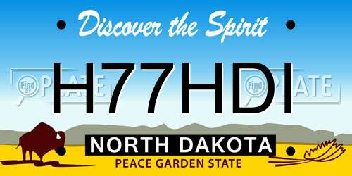 H77HDI North Dakota License Plate