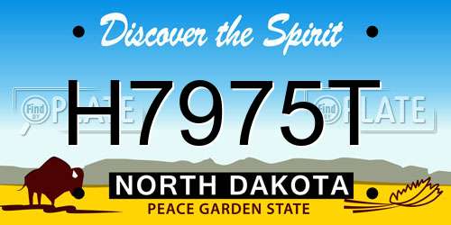 H7975T North Dakota License Plate