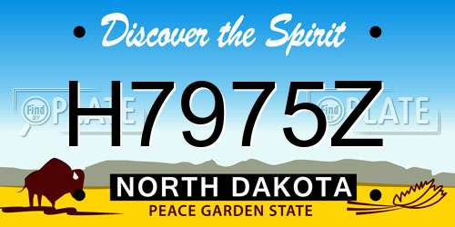 H7975Z North Dakota License Plate