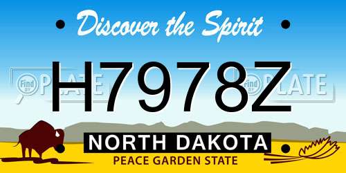 H7978Z North Dakota License Plate