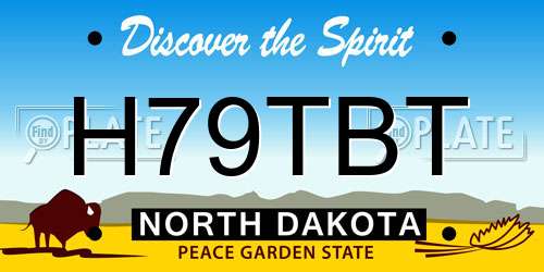 H79TBT North Dakota License Plate