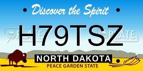 H79TSZ North Dakota License Plate
