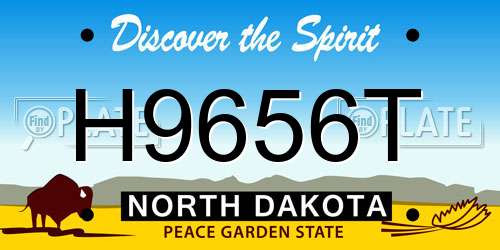 H9656T North Dakota License Plate