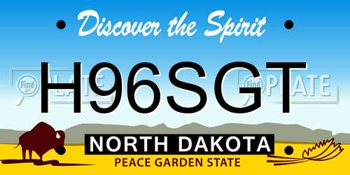 H96SGT North Dakota License Plate