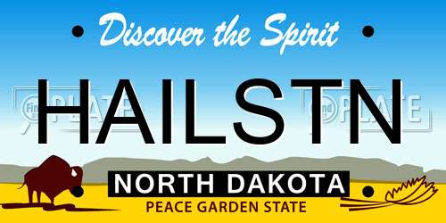 HAILSTN North Dakota License Plate