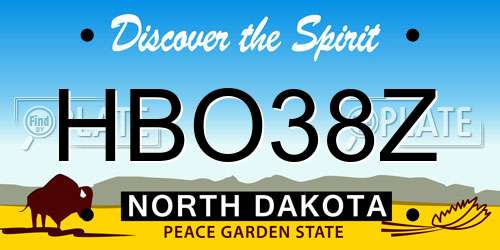 HBO38Z North Dakota License Plate