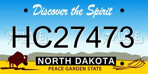 HC27473 North Dakota License Plate