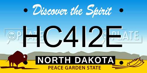 HC4I2E North Dakota License Plate
