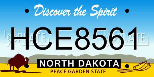 HCE8561 North Dakota License Plate