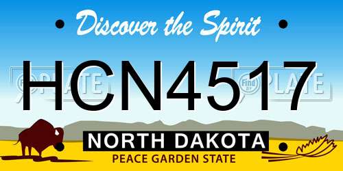 HCN4517 North Dakota License Plate