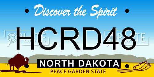 HCRD48 North Dakota License Plate