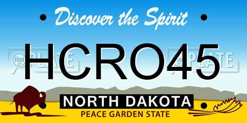 HCRO45 North Dakota License Plate