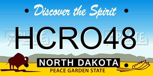 HCRO48 North Dakota License Plate