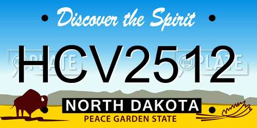 HCV2512 North Dakota License Plate