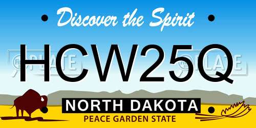 HCW25Q North Dakota License Plate