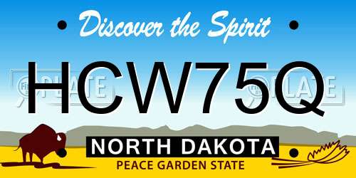 HCW75Q North Dakota License Plate