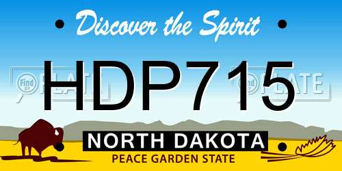 HDP715 North Dakota License Plate