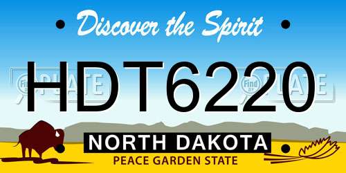 HDT6220 North Dakota License Plate