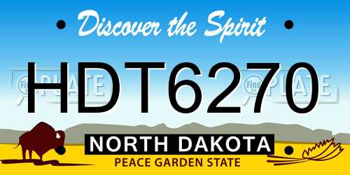 HDT6270 North Dakota License Plate