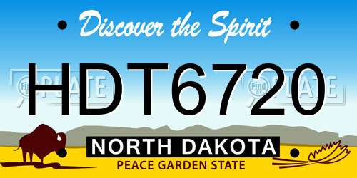 HDT6720 North Dakota License Plate