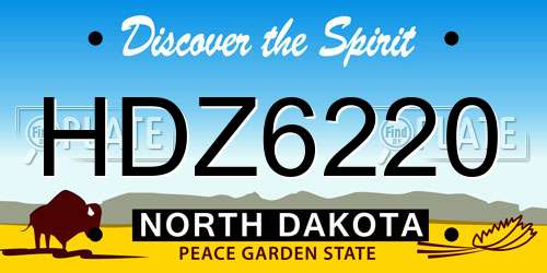HDZ6220 North Dakota License Plate