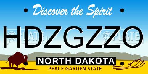 HDZGZZO North Dakota License Plate