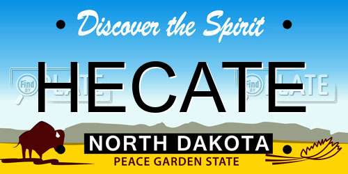 HECATE North Dakota License Plate