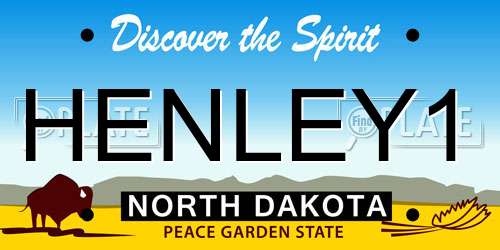 HENLEY1 North Dakota License Plate