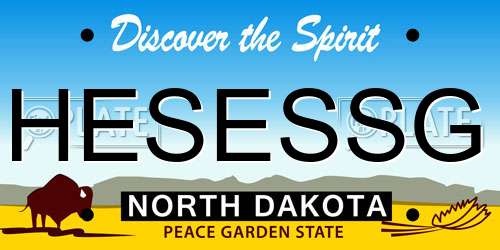 HESESSG North Dakota License Plate