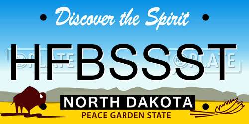 HFBSSST North Dakota License Plate