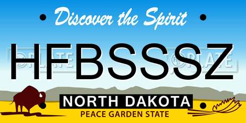 HFBSSSZ North Dakota License Plate