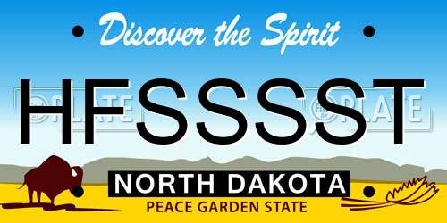 HFSSSST North Dakota License Plate
