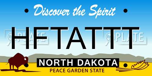 HFTATTT North Dakota License Plate