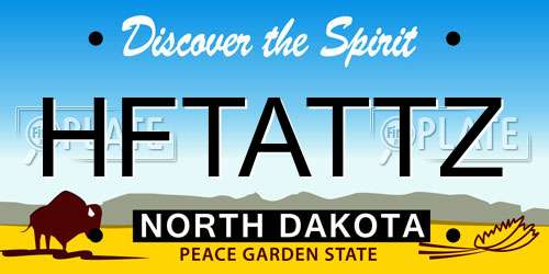 HFTATTZ North Dakota License Plate