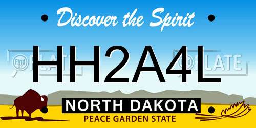 HH2A4L North Dakota License Plate